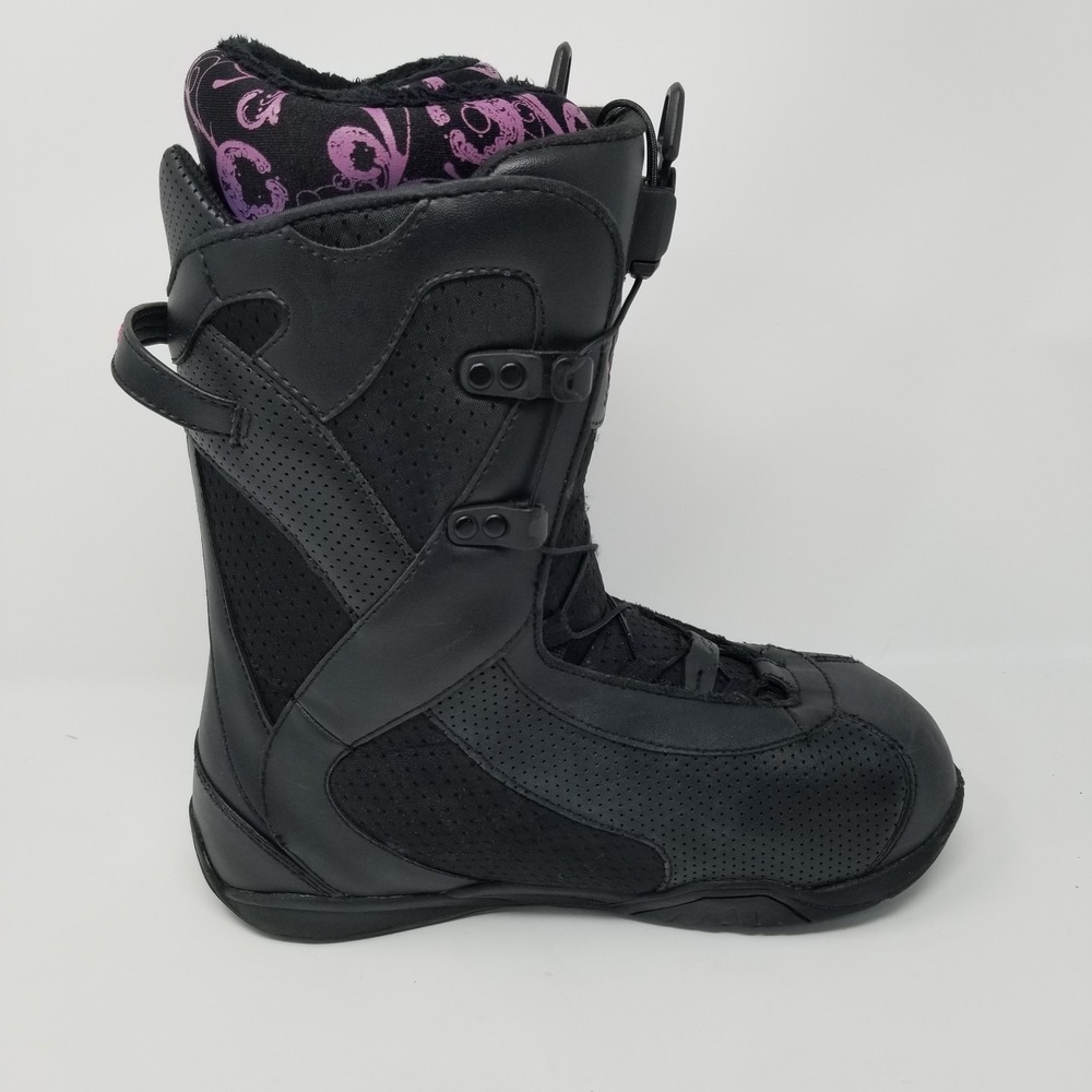 Women's Black Pink Purple RIDE SAGE Snowboard Boots Size 9.5 - Picture 8 of 16